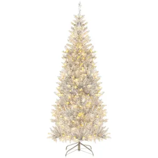 Costway Weihnachtsbaum, Silber, Kunststoff, 180 cm, Dekoration, Weihnachtsdekoration, Weihnachtsbäume & Zubehör