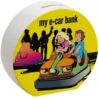 speecheese Spardose my e-car bank Boxauto Spardose für ein E-Auto in gelb