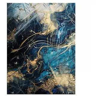 Dotcomcanvas Leinwandbild  (Blue Thunder - Abstrakt, B x H: 90 x 120 cm)