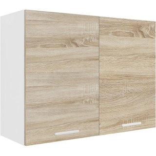 VCM Küchenschrank Breite 80 cm Holztür Hängeschrank Küche Küchenmöbel Esilo