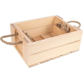 Creative Deco Holzkiste Natur 25 x 19 x 10 cm 10-tlg. natur