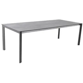 MWH Alutapo Ausziehtisch HPL Zement Iron Grey, 228-295x100cm