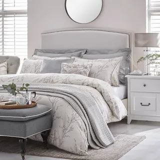 Laura Ashley Pussy Willow Floral Grau 230 x 220 cm + 50 x 75 cm