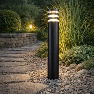 Lumiled Außenleuchte Aluminium, Kunststoff 60 cm E27 IP54 schwarz