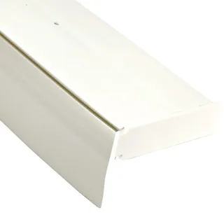 Bestlivings 2-Läufige Vorhangschiene mit Innenlauf aus Kunststoff in 240cm (2x120cm), Kunststoff Blende GRAU, Gardinenschiene