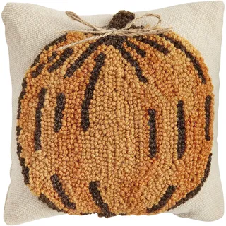Mud Pie, Kürbis Mu dPie Fall Mini-Kissen mit Haken, 20,3 x 20,3 cm