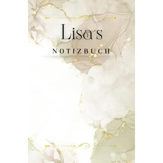 Lisa ́s Notizbuch: Ein tolles Geschenk für Lisa, liniertes personalisiertes Notizbuch im Marmor Design