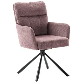 MCA Furniture Esszimmerstuhl Utica Polyester rot 2er Set