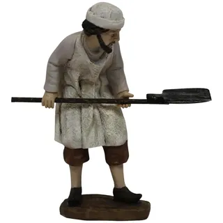 Bäcker mit Brotschieber für 9 cm Krippenfiguren aus Polyresin