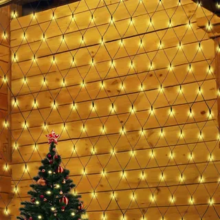 salcar Lichtervorhang LED 3x2 m Warmweiß