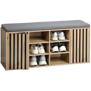 KESPER Schuhschrank 103 x 48 x 30,5 cm grau / Sonoma Eiche Optik