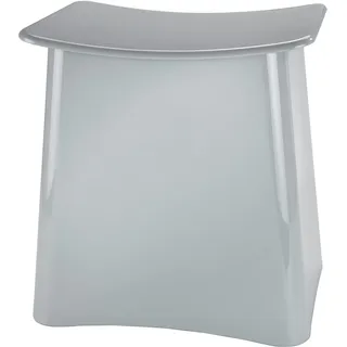 WENKO Maximex Wing Badhocker und Wäschekorb, Hocker mit Deckel und herausnehmbarem Wäschesack, Kunststoff, Fassungsvermögen 33 L, 45 x 48 x 33 cm, Grau