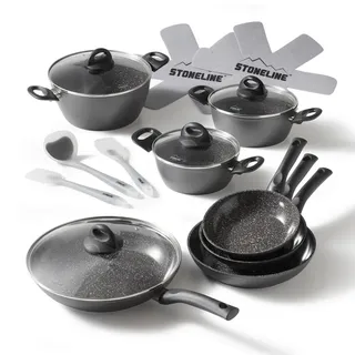 Stoneline Kochgeschirr, Grau, Metall, Kochen, Pfannen