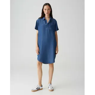 OPUS Hemdblusenkleid WASYA Regular aus weichem Tencel blau 34