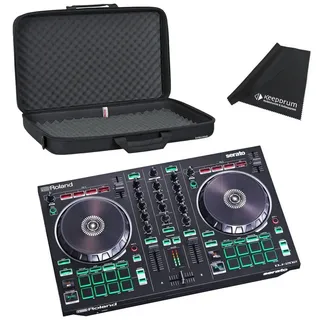Roland DJ-202 USB-DJ-Controller + Gator Tasche + keepdrum Mikrofasertuch