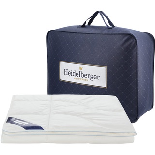 Heidelberger Bettwaren Bettdecke 155x220 cm | Sommerdecke, Schlafdecke, Steppbett mit Kapok-Füllung | atmungsaktiv, hautfreundlich, hypoallergen, vegan | Serie Kanada