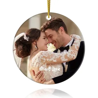 iDIY Personalisierte Weihnachtskugel mit Foto - Personalisierte Geschenke, Weihnachtskugeln mit Bild und Name, Christbaumkugeln Selber Gestalten
