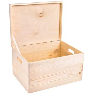 Creative Deco Holzkiste XXL 40 x 30 x 24 cm 1-tlg. beige