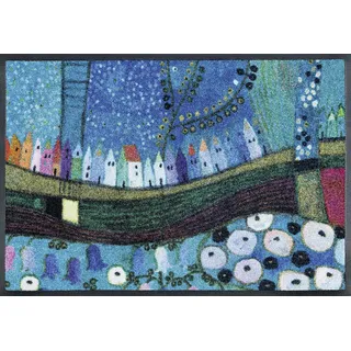Wash+Dry Stadt in Blau 75 x 120 cm Blau