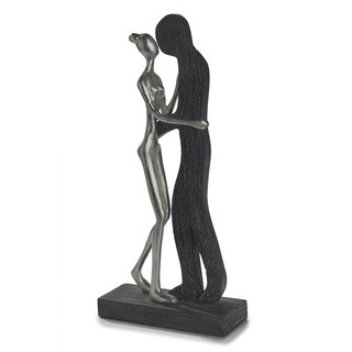 Skulptur Tänzer stehend 41 x 7 x 19 cm Holz Deko Figur Tischdeko