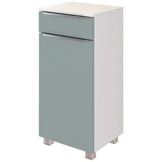 Unterschrank WELLTIME "Matera", grün (gruen), B:40cm H:79cm T:35cm, MDF, Holzwerkstoff, Schränke, Bad-Unterschrank, Breite 40 cm, mit matten MDF-Fronten und Softclose-Funktion