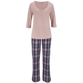 vivance dreams by lascana Pyjama kariert hellrosa/navy 32/34