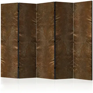 artgeist Paravent, Braun, Gold, Holz, Kunststoff, Textil, Kiefer, massiv, Metalloptik, 225x172x3 cm, Motiv auf Vorder- und Rückseite, Akustikschaumstoff, Wohnzimmer, Raumteiler & Paravents, Paravents
