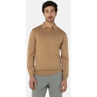 BENVENUTO. Longshirt ALDO (1-tlg) in Slim Fit, aus hochwertigem Seiden-Wollgemisch braun M Herren