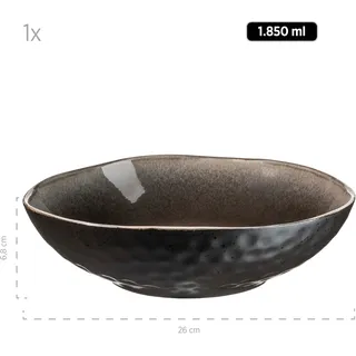 Mäser Niara Organic Schüssel-Set Schwarz/Braun 9-tlg.