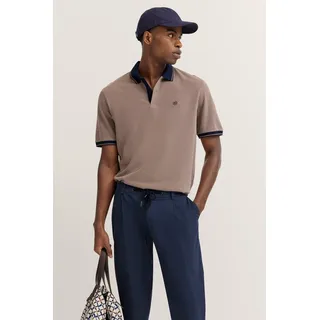 Poloshirt BUGATTI, Herren, Gr. 3XL, 60, taupe, 100% Baumwolle, unifarben, casual, normal, ohne Ausschnitt, Kurzarm Rippbündchen, Shirts, aus Baumwolle