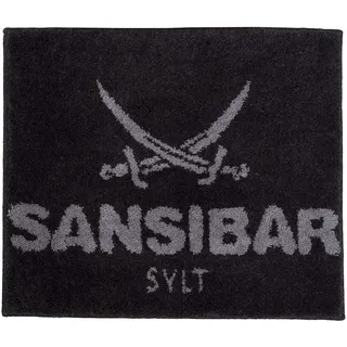 Sansibar Badteppich Anthrazit/Silber 55 x 65 cm