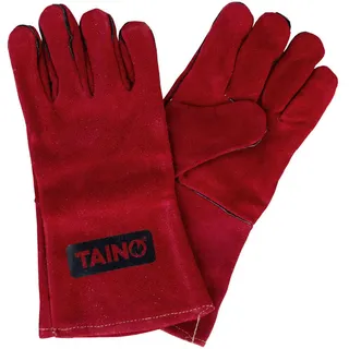 TAINO Grillhandschuhe Leder rot