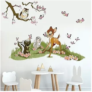 Wandtattoos Mit Waldtieren, Bambi-dschungel-wandtattoo, Abnehmbar, Baby-/kinderzimmerdekoration