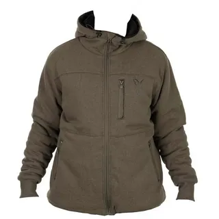 Fox International Collection Sherpa Reißverschlusspullover - Green / Black - M