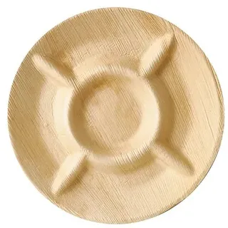 Papstar Teller Palmblatt 5-geteilt Ø 24,5 cm 6 St.