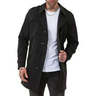 RedBridge Trenchcoat Red Bridge Herren Mantel Trenchcoat Jacke Light Version Schwarz M Premium Qualität schwarz