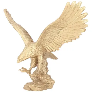 AUNMAS Harz-Adler-Statue, 26x31x16cm Majestätische Adler-Skulptur Großer Adler auf Felsen Statue Wild Bird Eagle Dekorative Skulptur für TV-Schrank Weinschrank Bürodekoration