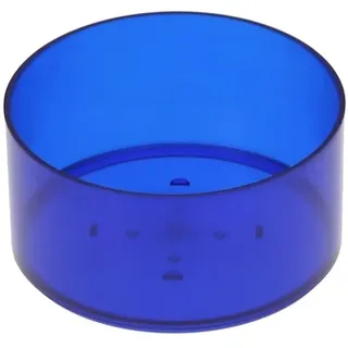 runde Kunststoff Teelichthüllen 37x19mm - Kerzengießen klassische Rundform, Farbe:Dunkelblau, Anzahl:10 Stück