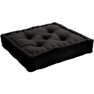 Bodenkissen mit Griff, Baumwolle, 50 x 50 x 10 cm, schwarz, 50x50