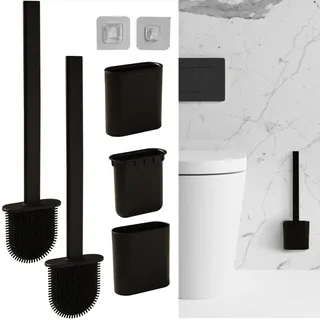 casativo WC-Bürste 2er Set Schwarz/Grau