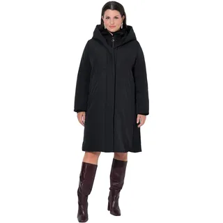 Ulla Popken Wintermantel Daunenoptik Schwarz 3XL
