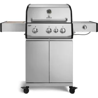 BURNHARD® Gasgrill 2 Edelstahl-Stabbrenner À 3,75 Kw, 1 Infrarot-Keramikbrenner