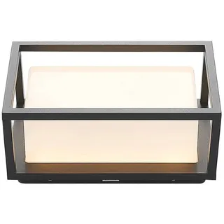 LUCANDE Außenwandleuchte Aluminium 25,0 cm 1-flammig schwarz