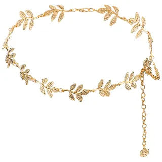 NICENEEDED 41.3 Zoll Verstellbare Metall Hüftkette Frauen Gold Blatt Gürtel Körper Bauch Vintage Schmuck Accessoires Boho Taillen Skinny Für Kleider Jeans