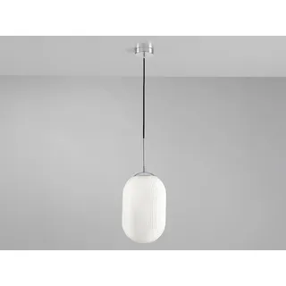 LUCE ambiente Design GREENWICH 1-flg. Ø23 cm oval Weiß/Glas