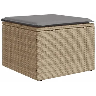 vidaXL Gartenhocker Sitzhocker beige