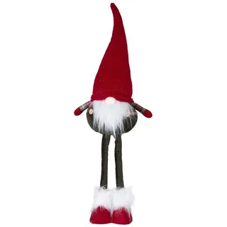 Christmas Paradise Weihnachtsfigur Weihnachtswichtel ausziehbar (stehend, 1 St., Weihnachtsdeko), ausziehbare Teleskopbeine, rot-grün