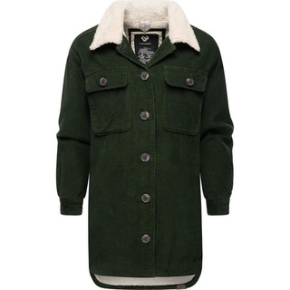 Ragwear Cordjacke Kyoka Stylische Damen Jacke aus Cord mit flauschigem Innenfutter grün XL (42)
