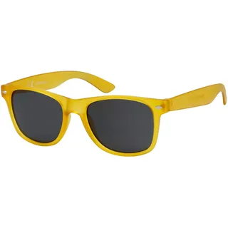 Sonnenbrille Herren Damen La Optica UV 400 CAT 3 CE Retro Bunt - Einzelpack Honig Gelb Transparent (Gläser: Grau) - 53