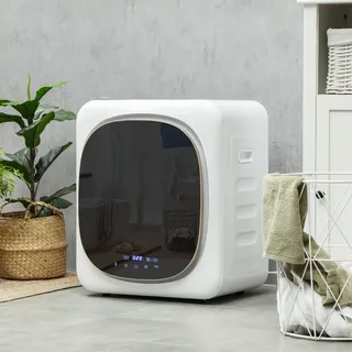 HOMCOM Mini Wäschetrockner mit 6 Programm 2,5 kg bis zu 60°C, 800W Freistehend